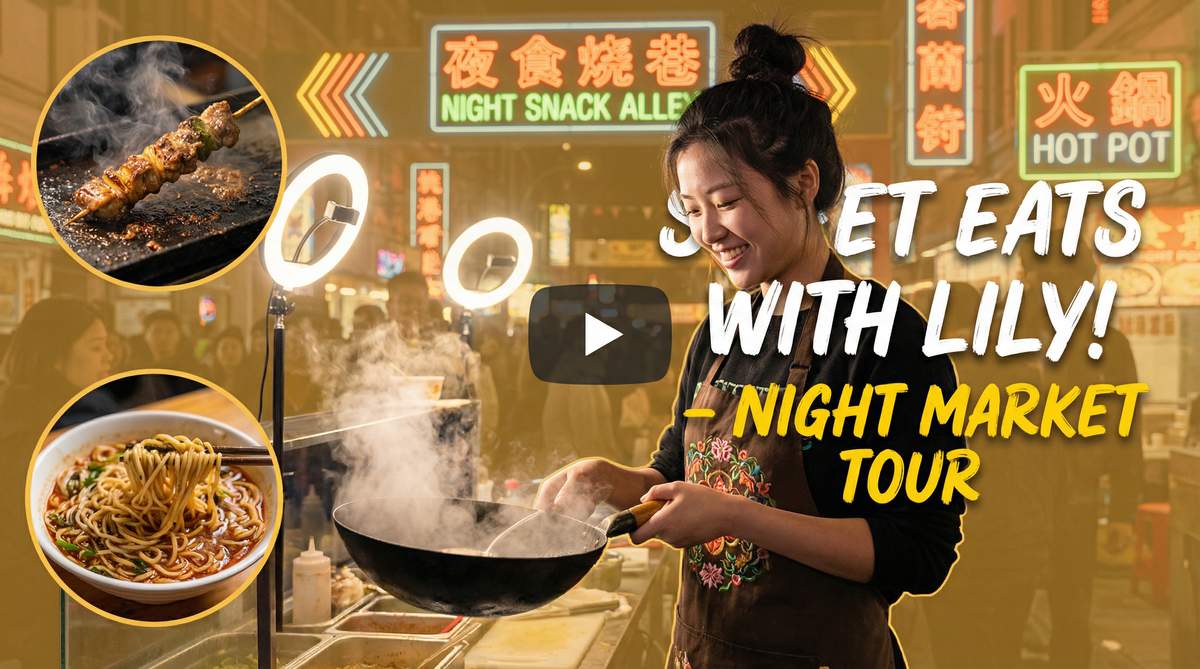 糖心vlog夜市美食视频